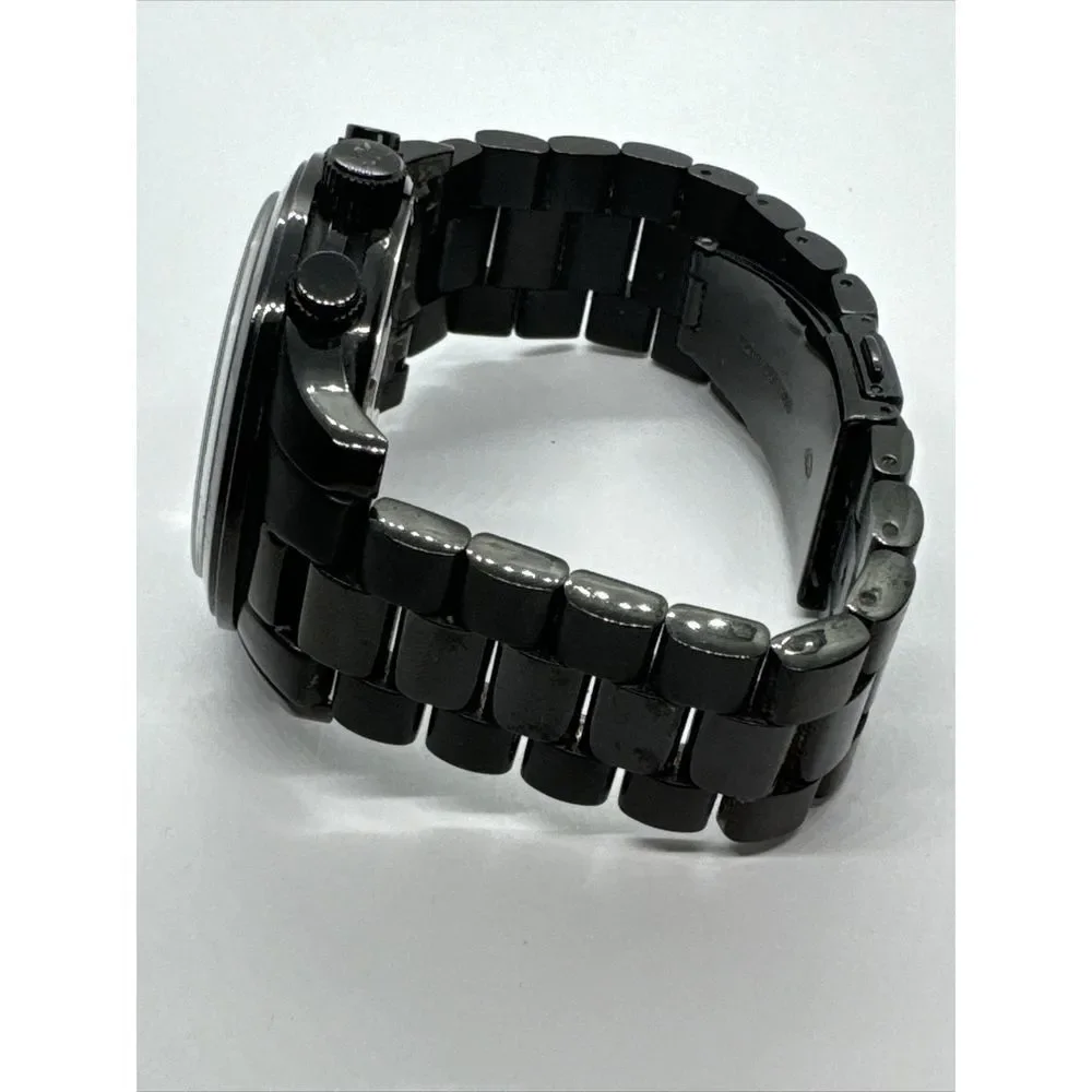 Michael Kors Runway MK8157 Men's Stainless Steel Analog Black Dial Watch JNA714